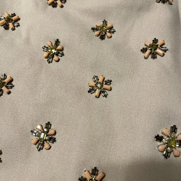 J CREW CAFE CAPRI BEADED EMBELLISHMENT SIZE 8 NWT COLOR BISCUIT - Picture 8 of 16